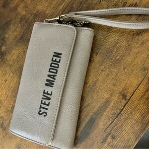 Steve Madden Taupe Wristlet with Strap